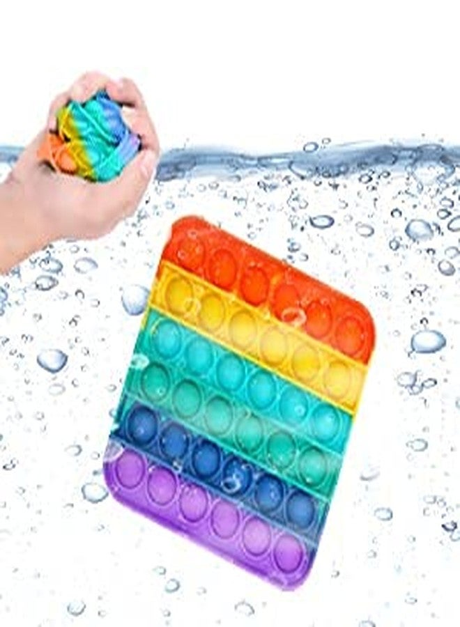 ZILLOQUIL Combo Pop Bubble, Fidget Popping Sounds Toy, Silicone Material, Relief Items Push Bubbles Toy for Autism Stress Reliever, Sensory Toy (Heart+Square Popit) - Image 5